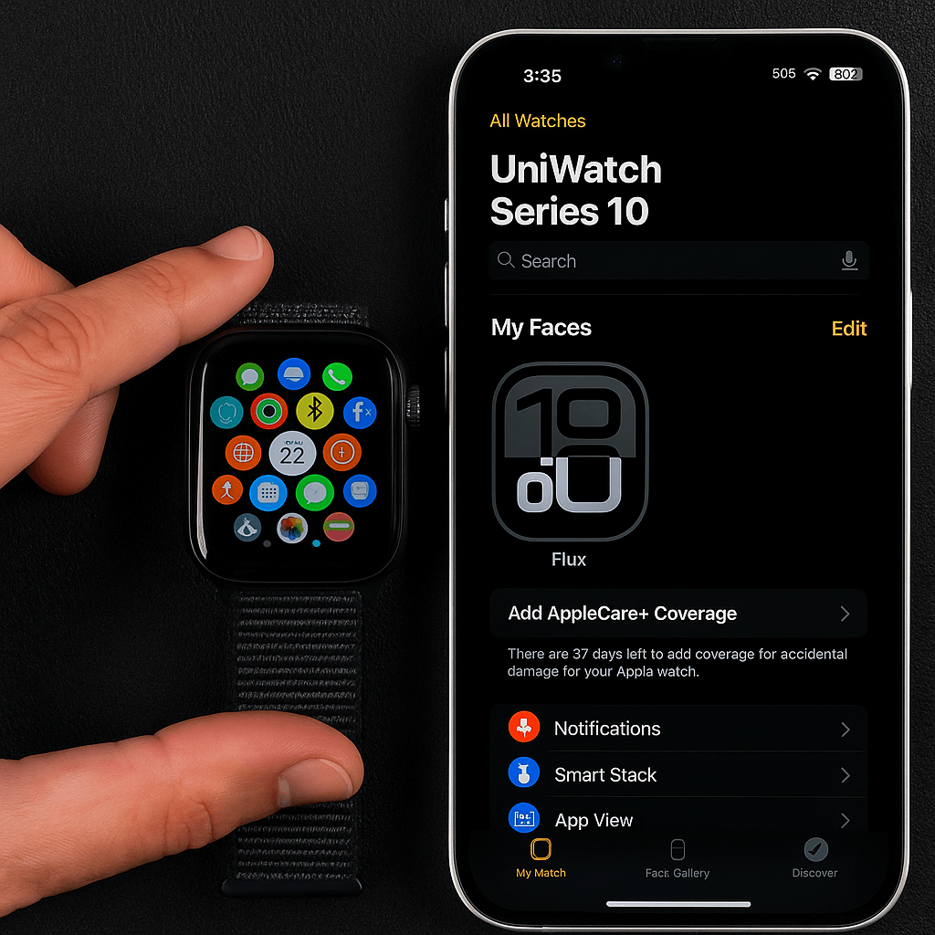 UniWatch Series 10 OG 45mm Smartwatch: GPS, Cellular, Health & Fitness Tracker
