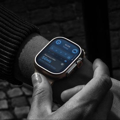 Watch Ultra 4 with in hand, watch ultra 4 copy or clone. Alternative of watch ultra 4. 
